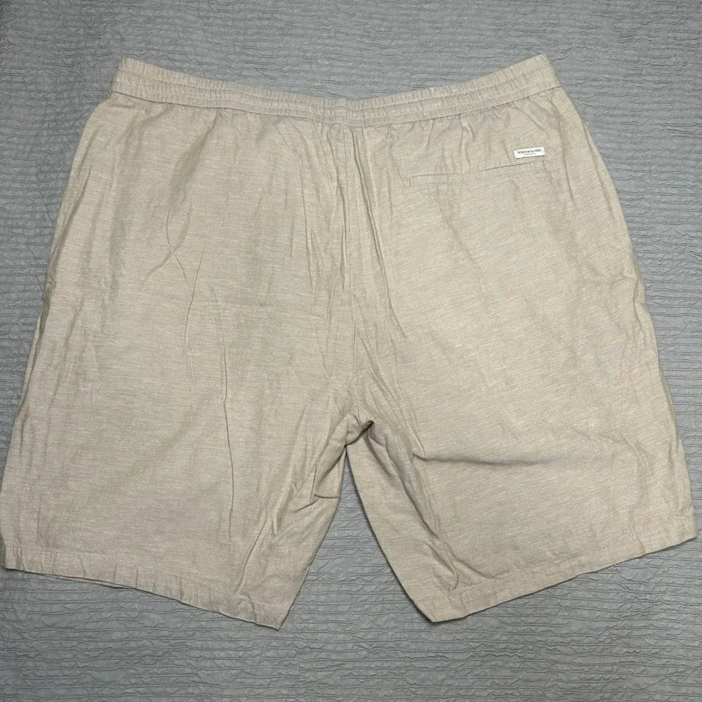 Scotch & Soda Fave Linen Blend Shorts Beige Sand Drawstring Mens Fave 36x10